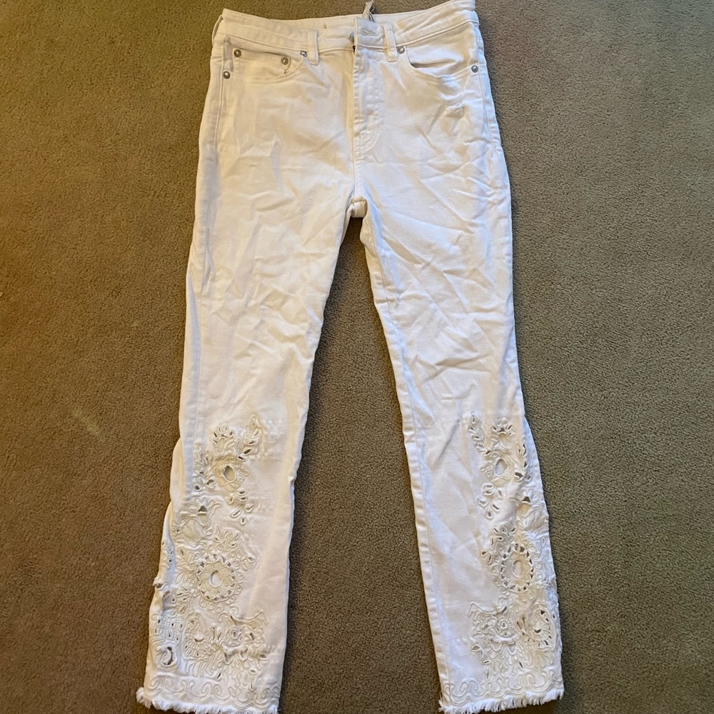 White free people jeans